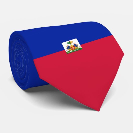 Cravate Haiti flag  (Roulé)