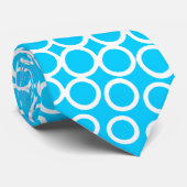 Cravate Halftone extrême - bleu ciel sur blanc (Roulé)