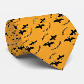 Cravate Halloween Bats Orange (Roulé)
