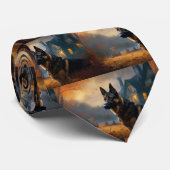 Cravate Halloween berger allemand effroi (Roulé)