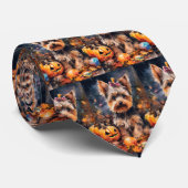 Cravate Halloween Biewer Terrier Avec La Peur Citrouille (Roulé)