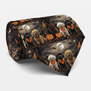 Cravate Halloween caniche Éffrayant