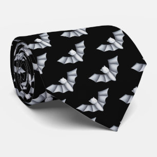 Cravate Halloween chauve-chauve-Motif blanc