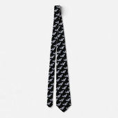 Cravate Halloween chauve-chauve-Motif blanc (Dos)