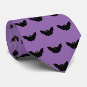 Cravate Halloween Chauve-Souris Noire (Roulé)