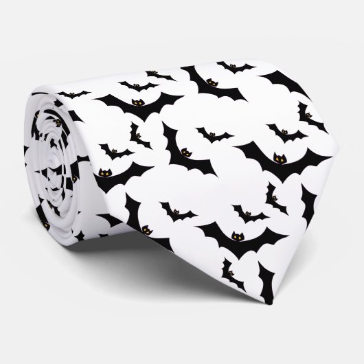 Cravate Halloween/chauves-souris (Roulé)