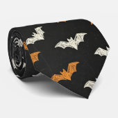 Cravate Halloween Chauves-Souris Épouvantables (Roulé)