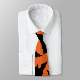 Cravate Halloween chauves-souris noires orange cool éffray