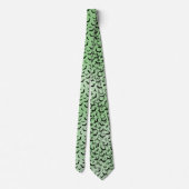 Cravate Halloween chauves-souris noires Random Motif Green (Dos)