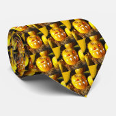 Cravate Halloween citrouille effrayant (Roulé)