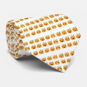 Cravate halloween citrouille emojis (Roulé)