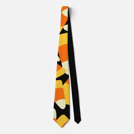 Cravate Halloween Corn Candy Motif sans couture (Devant)