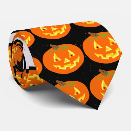 Cravate Halloween heureux (Roulé)
