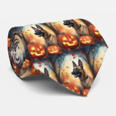 Cravate Halloween Malinoi Belge Avec Peur Citrouille (Roulé)