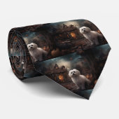 Cravate Halloween maltais épouvantable (Roulé)