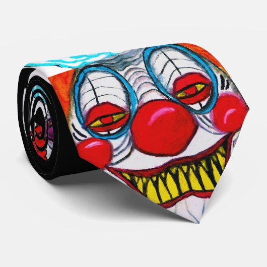 Cravate HALLOWEEN MONSTER CLOWNS (Roulé)