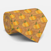 Cravate Halloween Patch citrouille (Roulé)