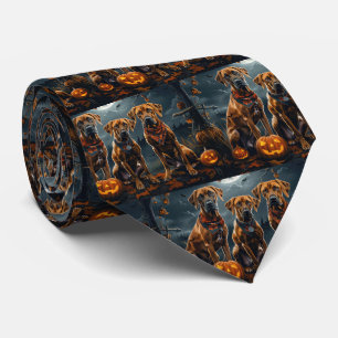 Cravate Halloween Rhodesian Ridgeback Éffrayant