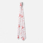 Cravate Halloween rouge et blanc éclaboussé de sang (Dos)