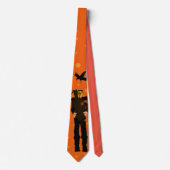Cravate Halloween Scary Frankenstein Raven (Devant)
