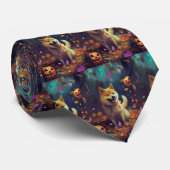 Cravate Halloween Shiba Inu Avec La Peur Citrouille (Roulé)