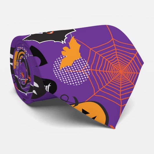 Cravate Halloween Soirée Fête tendance (Roulé)