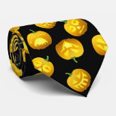 Cravate Halloween souriant Jack-o-Lantern (Roulé)