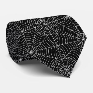 Cravate Halloween Spider Webs sur Noir
