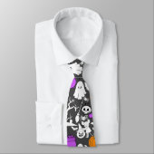 Cravate Halloween spookiness motif 01 D Grey BG (Attaché)