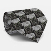 Cravate Halloween squelette (Roulé)