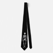 Cravate Halloween Squelette Art de l'anatomie humaine (Devant)