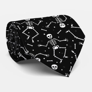 Cravate Halloween squelette Motif