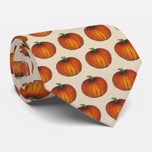 Cravate Halloween Thanksgiving Automne Harvest Citrouille 