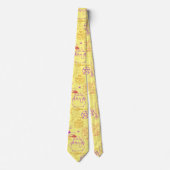 Cravate Halloween Witchcraft Motif Neon 01 L Jaune BG (Devant)