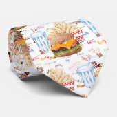Cravate Hamburger Fries Restauration rapide BBQ Diner (Roulé)