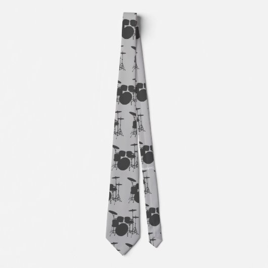 Cravate HAMbyWG - Ensemble de tambours gris (Devant)