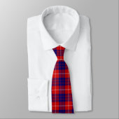 Cravate Hamilton tartan red blue purple plaid (Attaché)