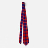 Cravate Hamilton tartan red blue purple plaid (Dos)