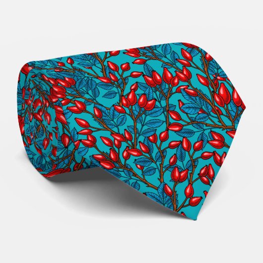 Cravate hanches roses, rouge et bleu (Roulé)