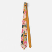 Cravate Hand-Drawn Bold Inky Floral Pattern- Sunlit Meadow (Devant)