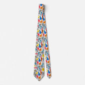Cravate Hand-drawn Doodles Playful Pattern (Devant)