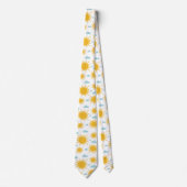 Cravate Hand Drawn Summer Sun Pattern (Devant)