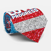 Cravate Hands off Peace Love Progress America Parties scin (Roulé)