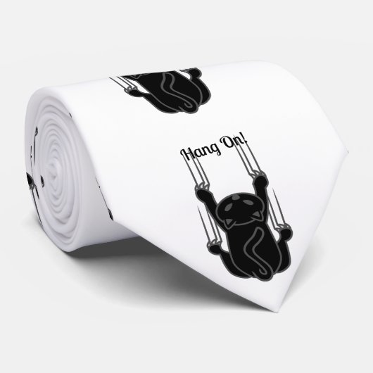 Cravate Hang On Black Cat (Roulé)