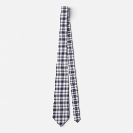 Cravate Hannay Tartan Plaid Blue Black Motif (Devant)