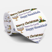 Cravate Hanoukka de Noël (Roulé)