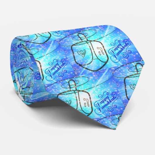 Cravate Hanoukka heureux (Roulé)