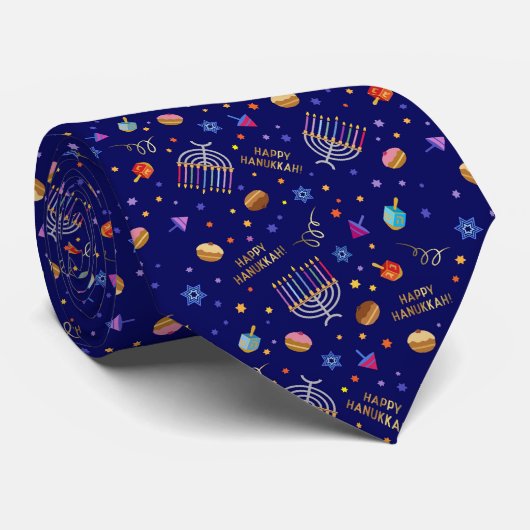 Cravate Hanoukka Necktie (Roulé)