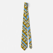 Cravate Happiest Happy Face Satin Motif (Devant)