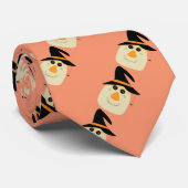 Cravate Happy Halloween mignonette Scarecrow et Spider (Roulé)